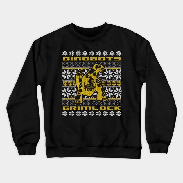 GRIMLOCK DINOBOTS UGLY CHRISTMAS Crewneck Sweatshirt by KERZILLA
